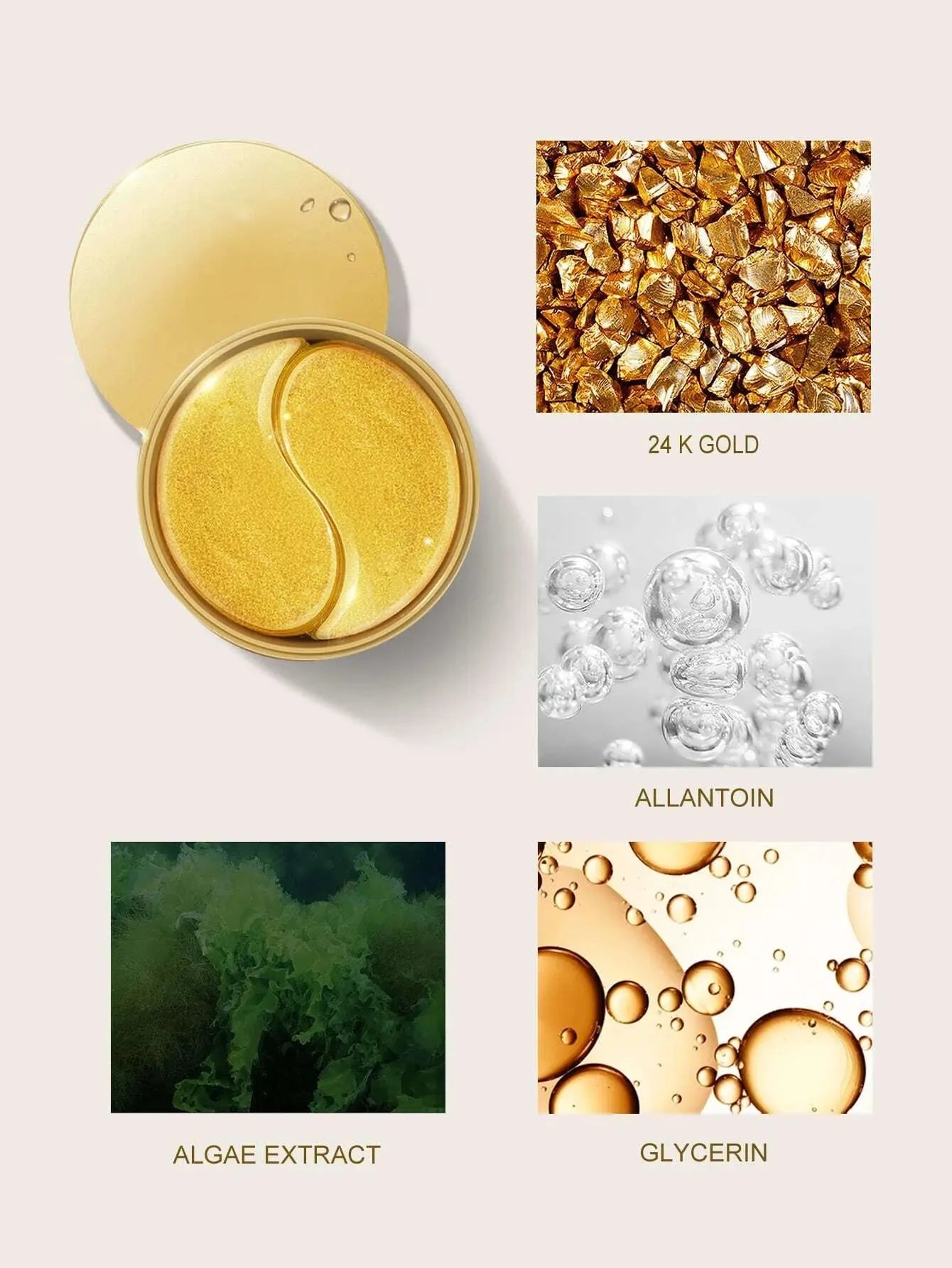 GoldGlow™ 24K Kollagen Augenmasken – Sofort Aufhellen, Hydratisieren & Glätten für Strahlende Augen - Emilia Kollektiv