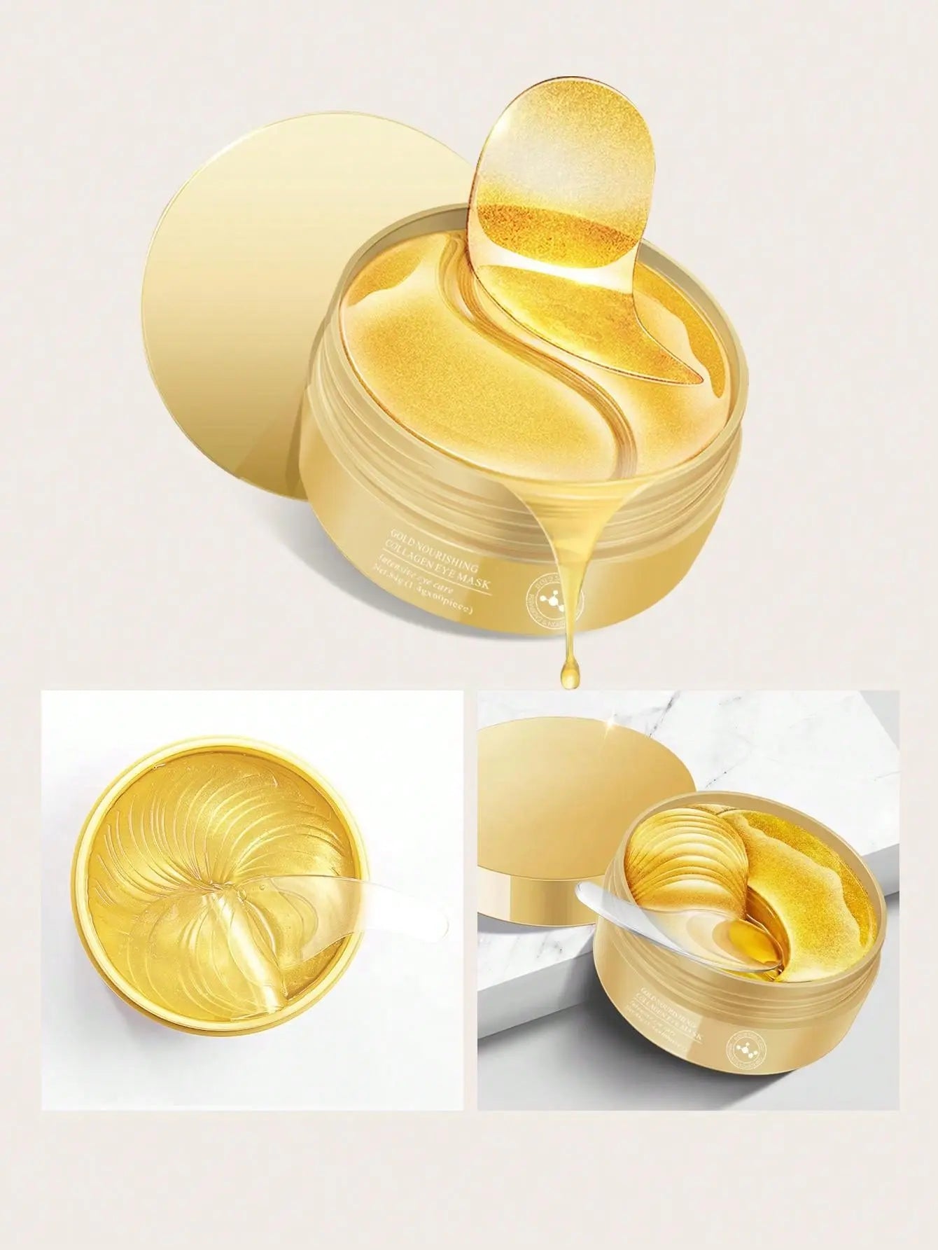 GoldGlow™ 24K Kollagen Augenmasken – Sofort Aufhellen, Hydratisieren & Glätten für Strahlende Augen - Emilia Kollektiv