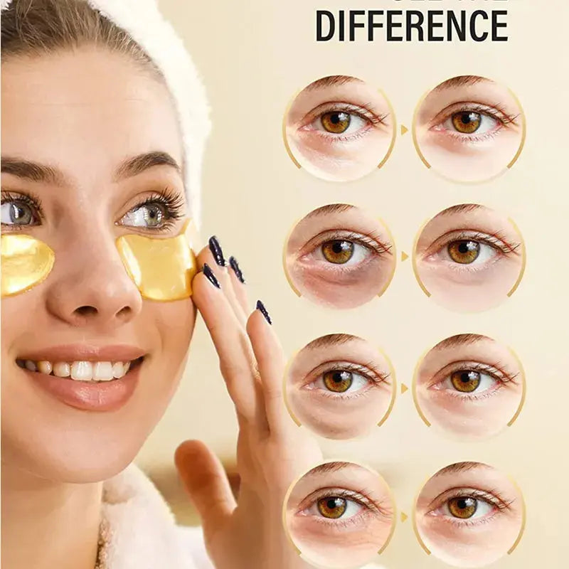 GoldGlow™ 24K Kollagen Augenmasken – Sofort Aufhellen, Hydratisieren & Glätten für Strahlende Augen - Emilia Kollektiv
