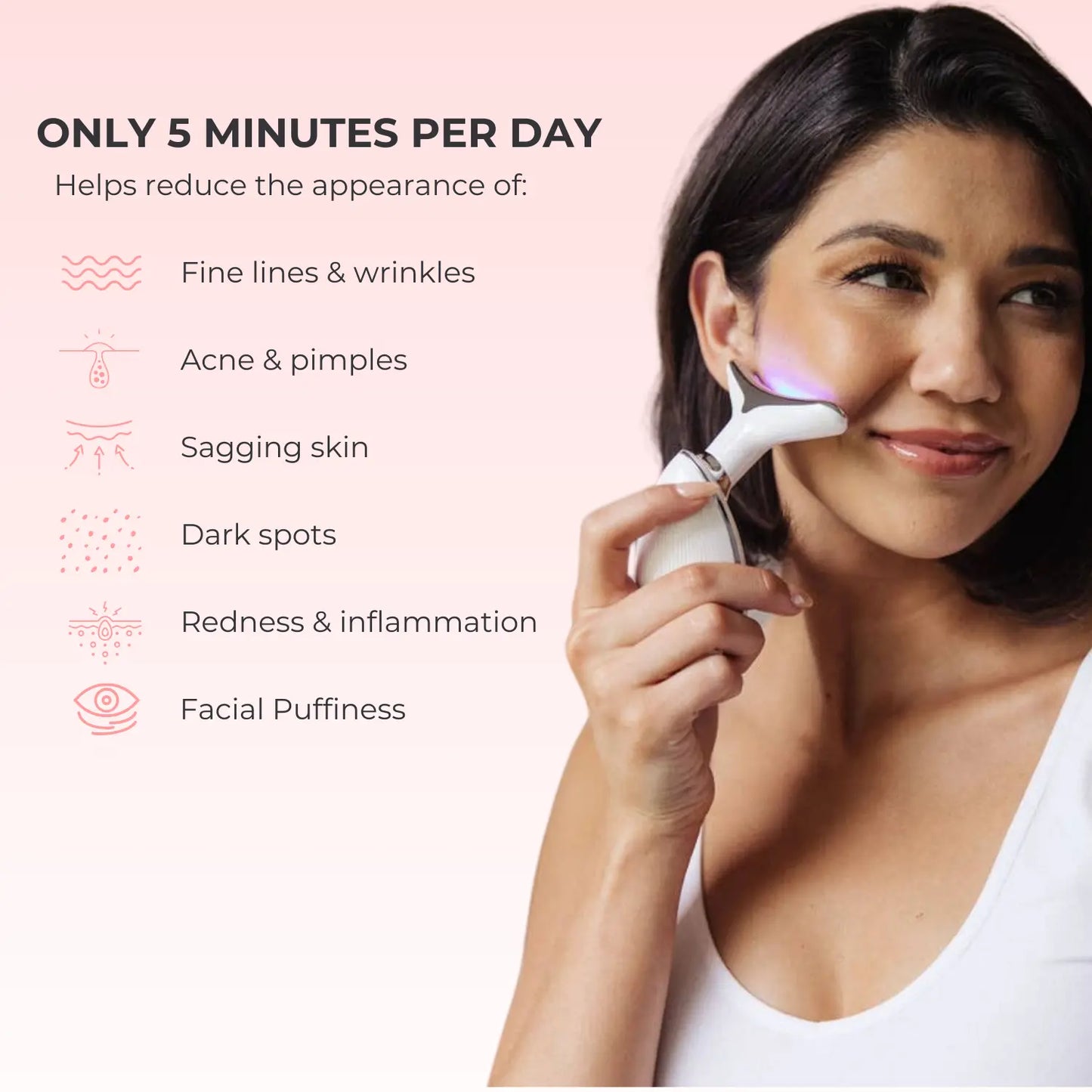 GlowSculpt Pro™: 7-in-1 LED Gesichtsformer für Lifting & Strahlende Haut | Mit EMS Mikrostrom & Lichttherapie - Emilia Kollektiv