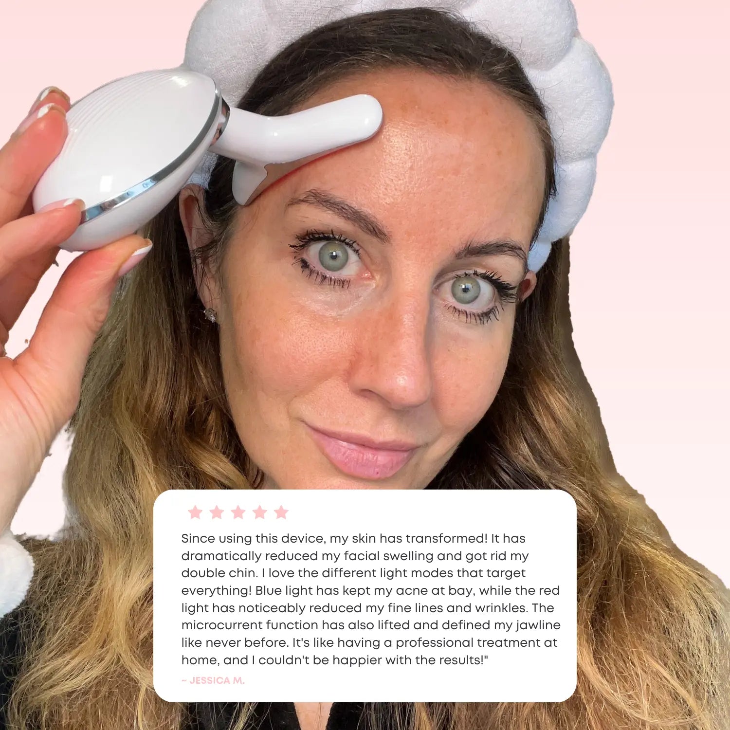 GlowSculpt Pro™: 7-in-1 LED Gesichtsformer für Lifting & Strahlende Haut | Mit EMS Mikrostrom & Lichttherapie - Emilia Kollektiv
