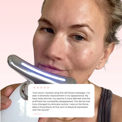 GlowSculpt Pro™: 7-in-1 LED Gesichtsformer für Lifting & Strahlende Haut | Mit EMS Mikrostrom & Lichttherapie - Emilia Kollektiv