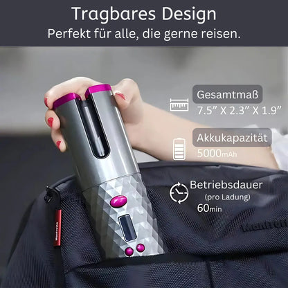 LockenZauber Pro™ – Tragbarer Automatik-Lockenstab - Emilia Kollektiv