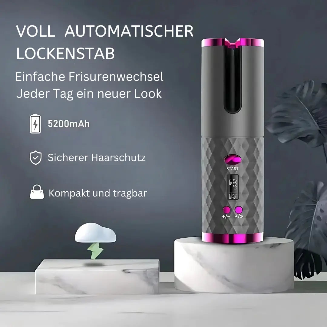 LockenZauber Pro™ – Tragbarer Automatik-Lockenstab - Emilia Kollektiv