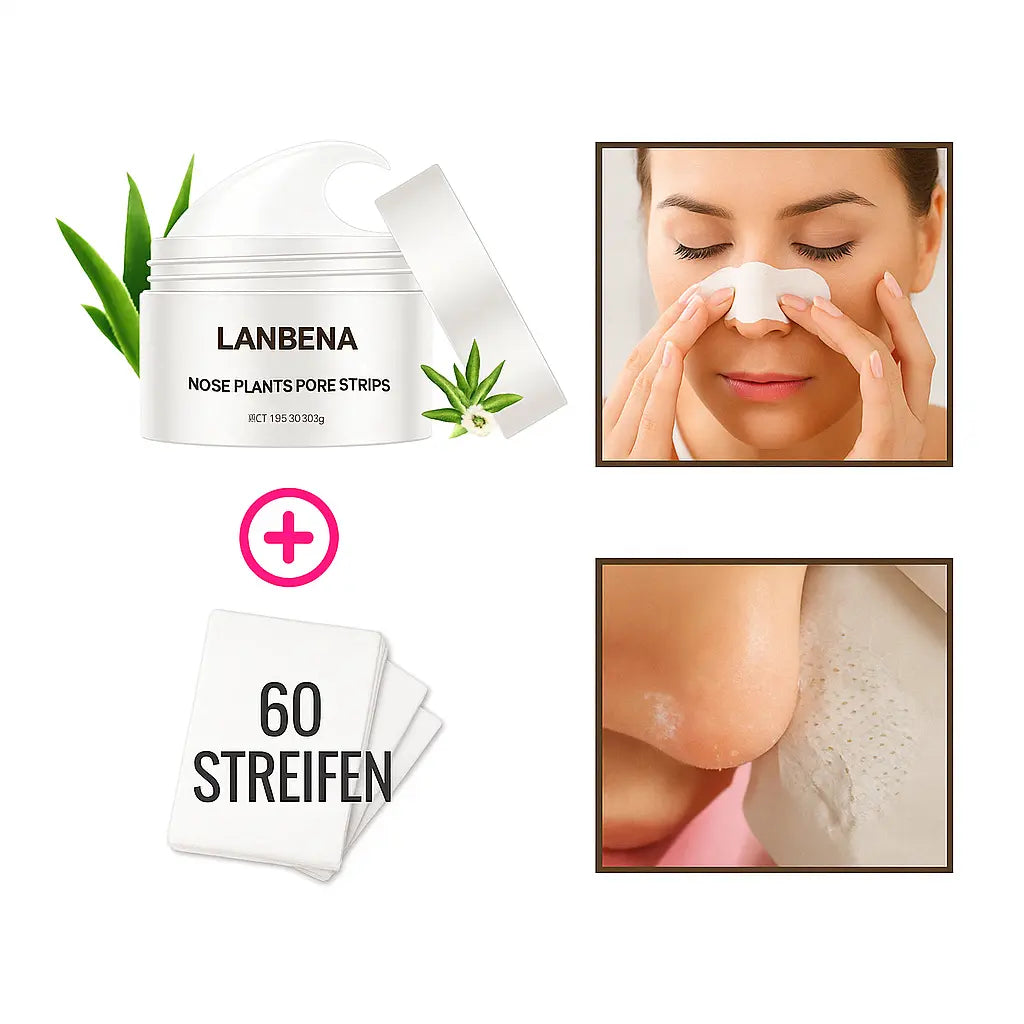 PoreAway™ | Tiefenreinigende Blackhead-Maske mit Streifen – Porentiefe Reinigung & sichtbar glattere Haut Emilia Kollektiv